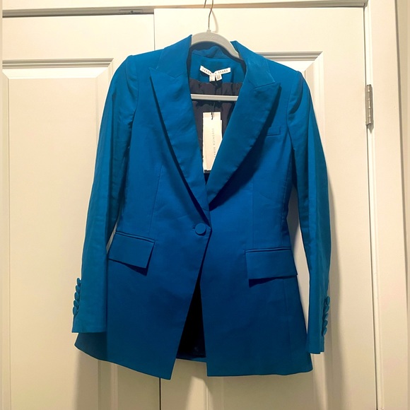 NWT Veronica Beard Cerulean “Long & Lean Dickey Jacket” Size 4 - Picture 2 of 7